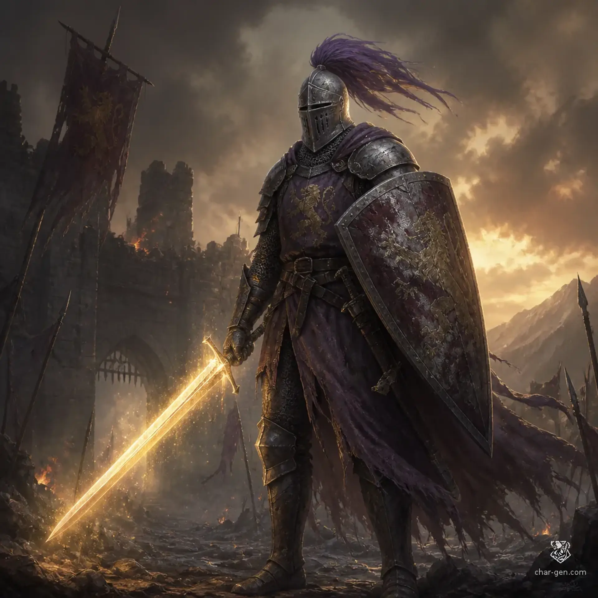 High Knight - AI-generated fantasy Character