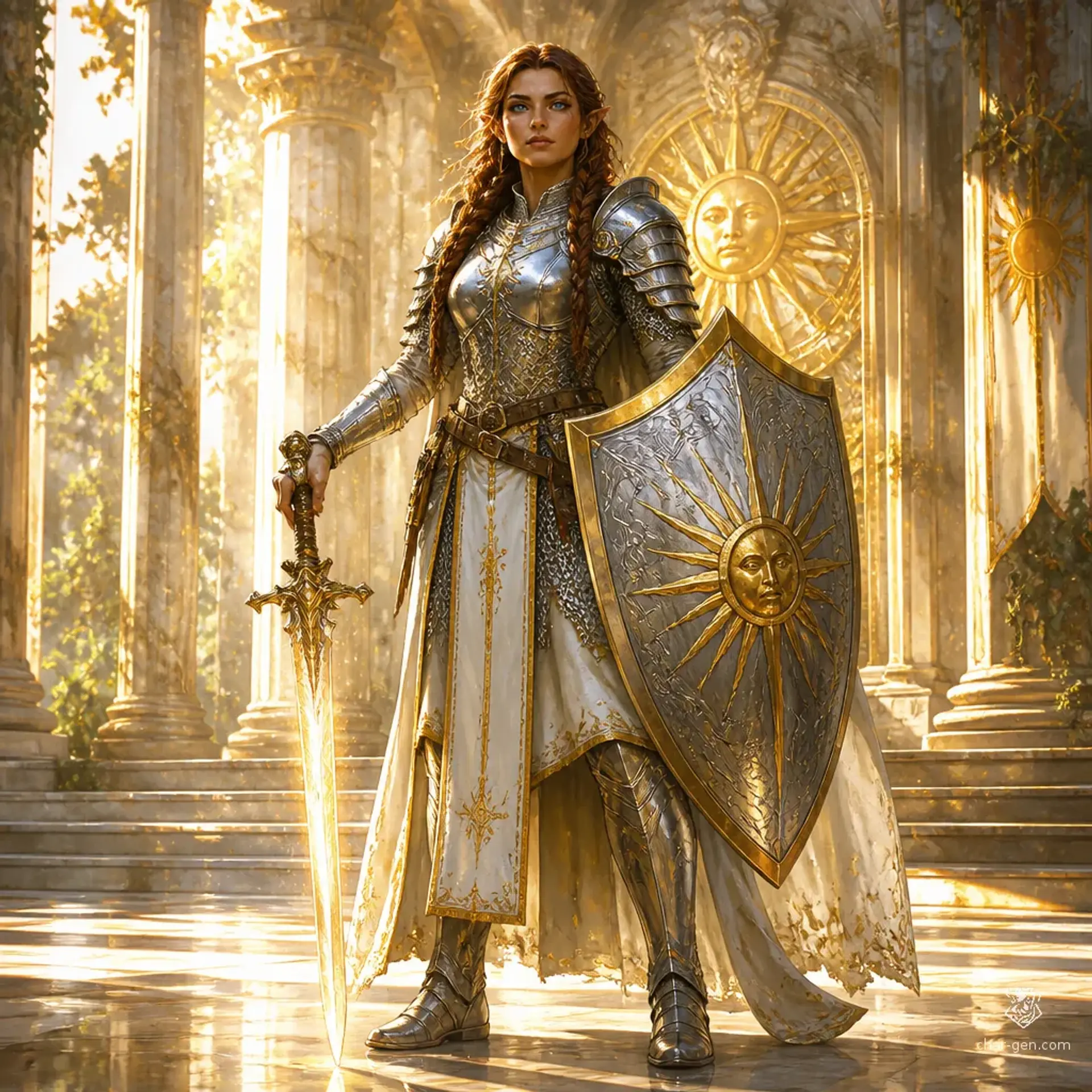 Elara Dawncrest - AI-generated fantasy Character
