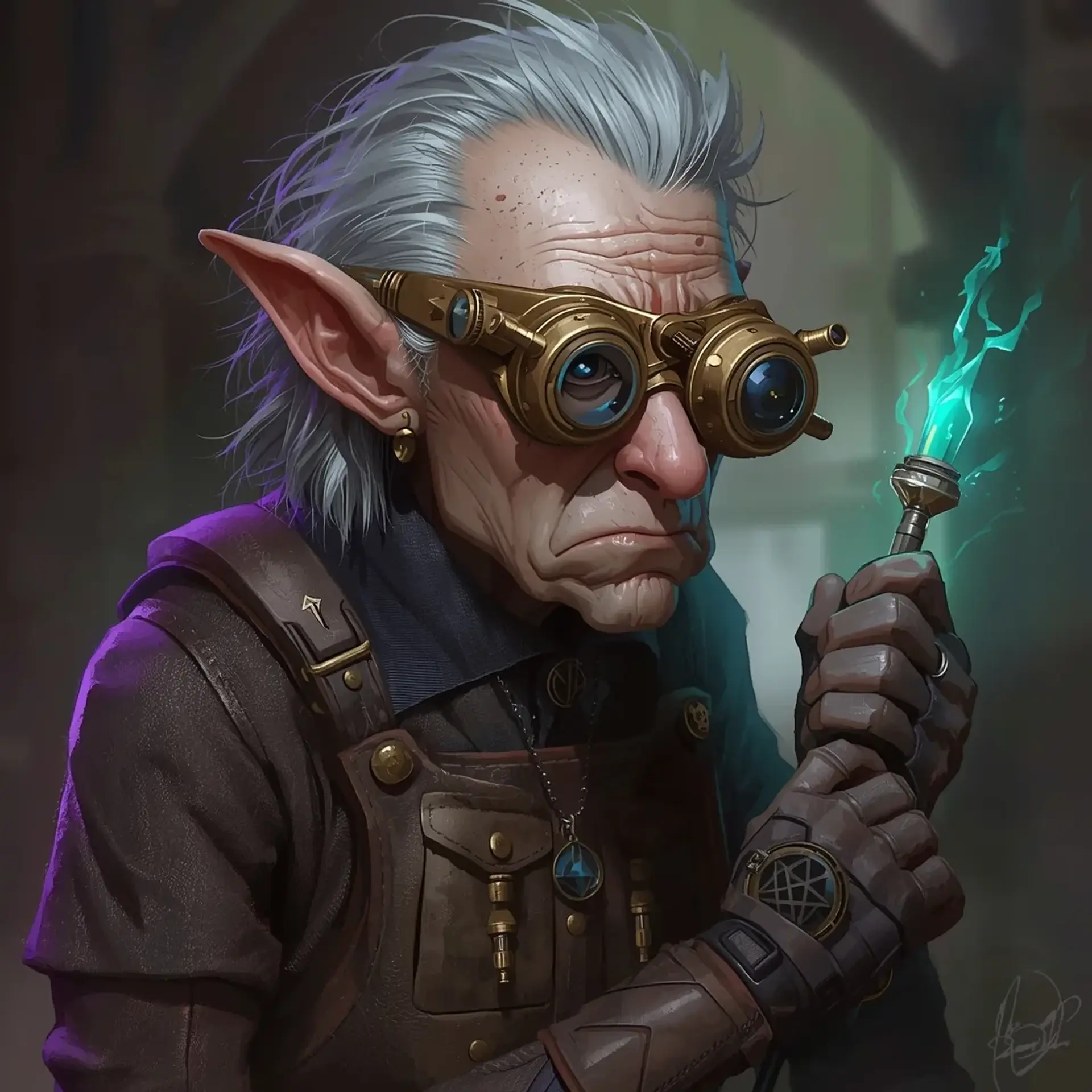 Finnegan Finch Pendergast - AI-generated fantasy NPC