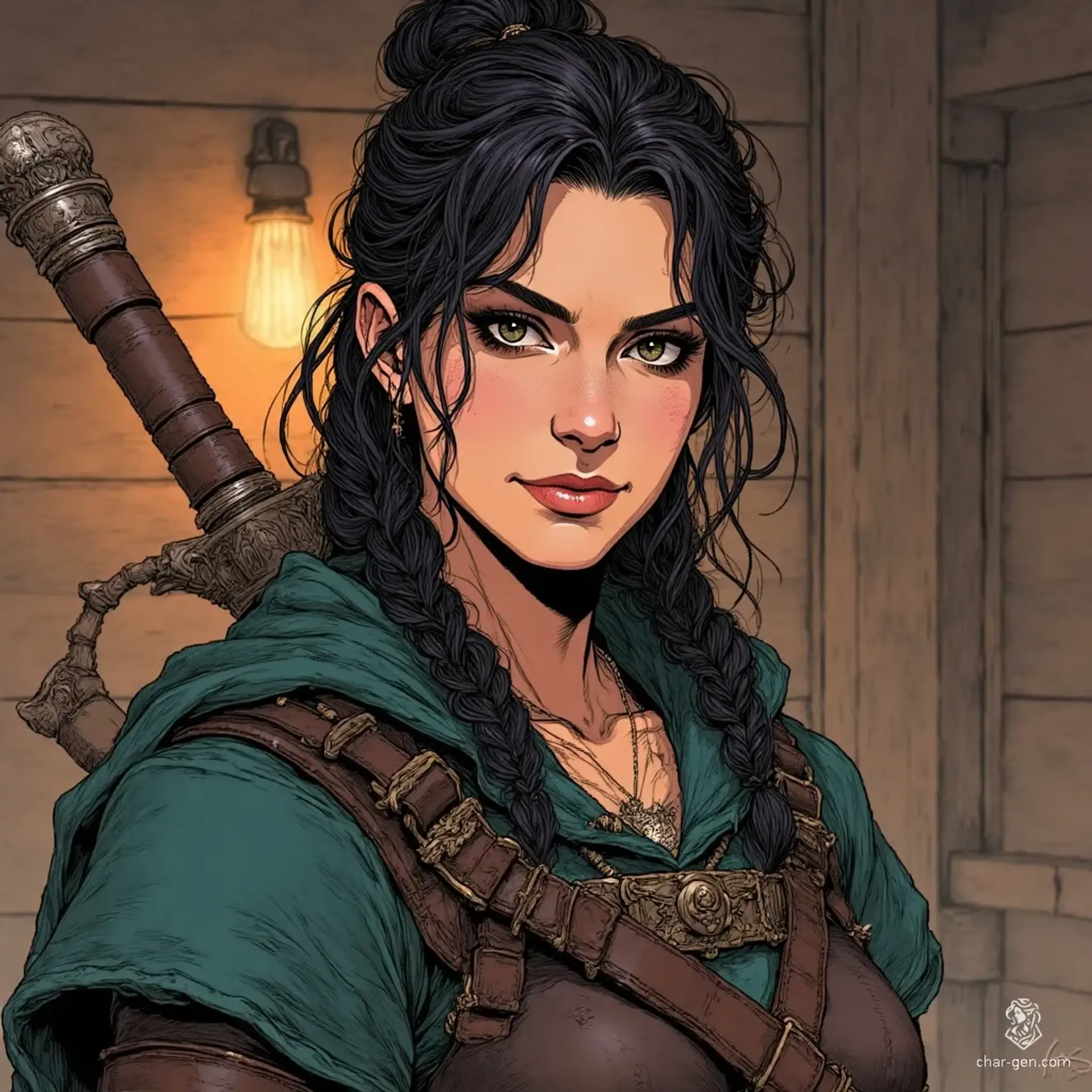 The Black Lantern Diner - AI-generated fantasy Tavern