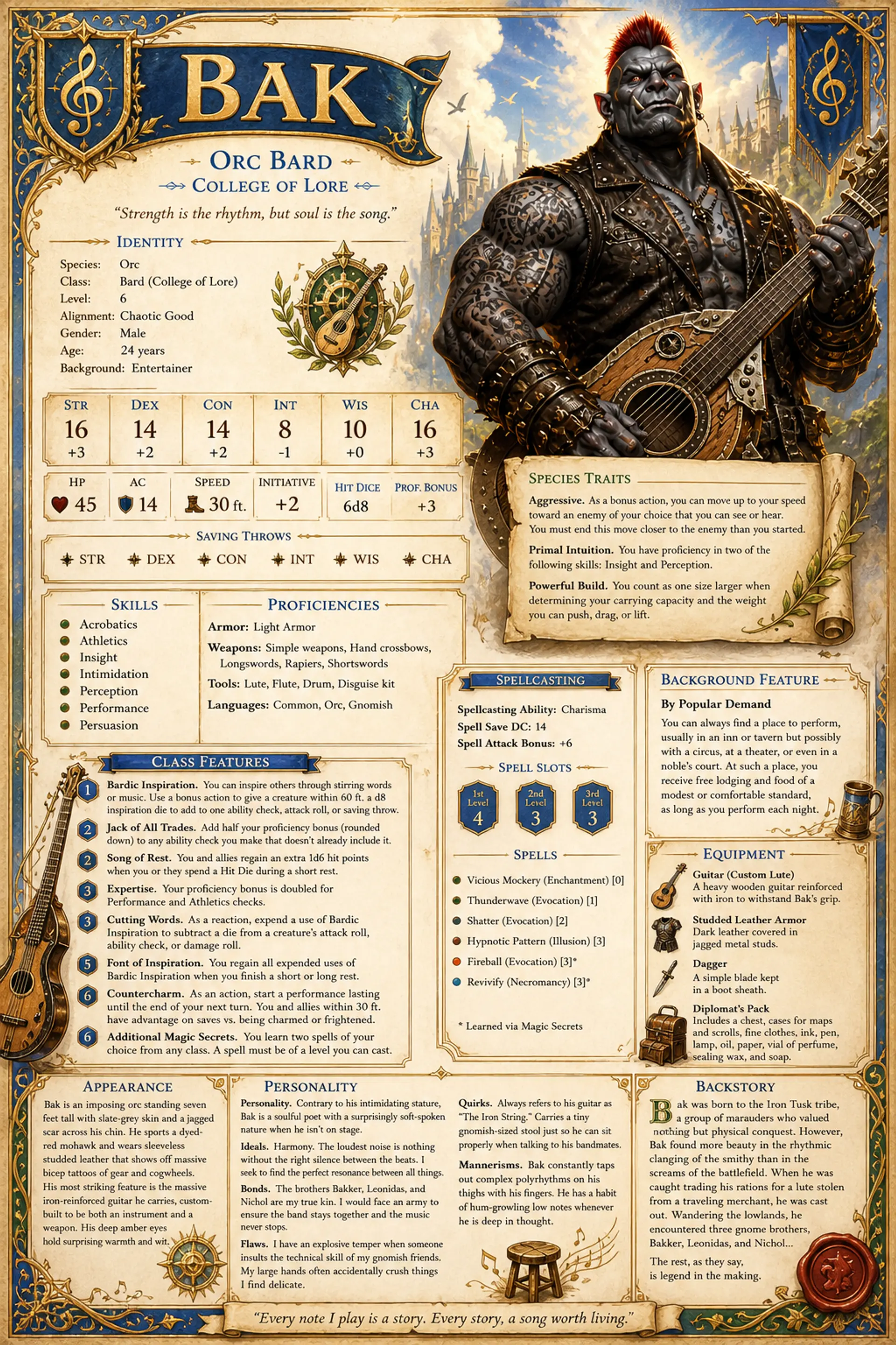 Character Sheet