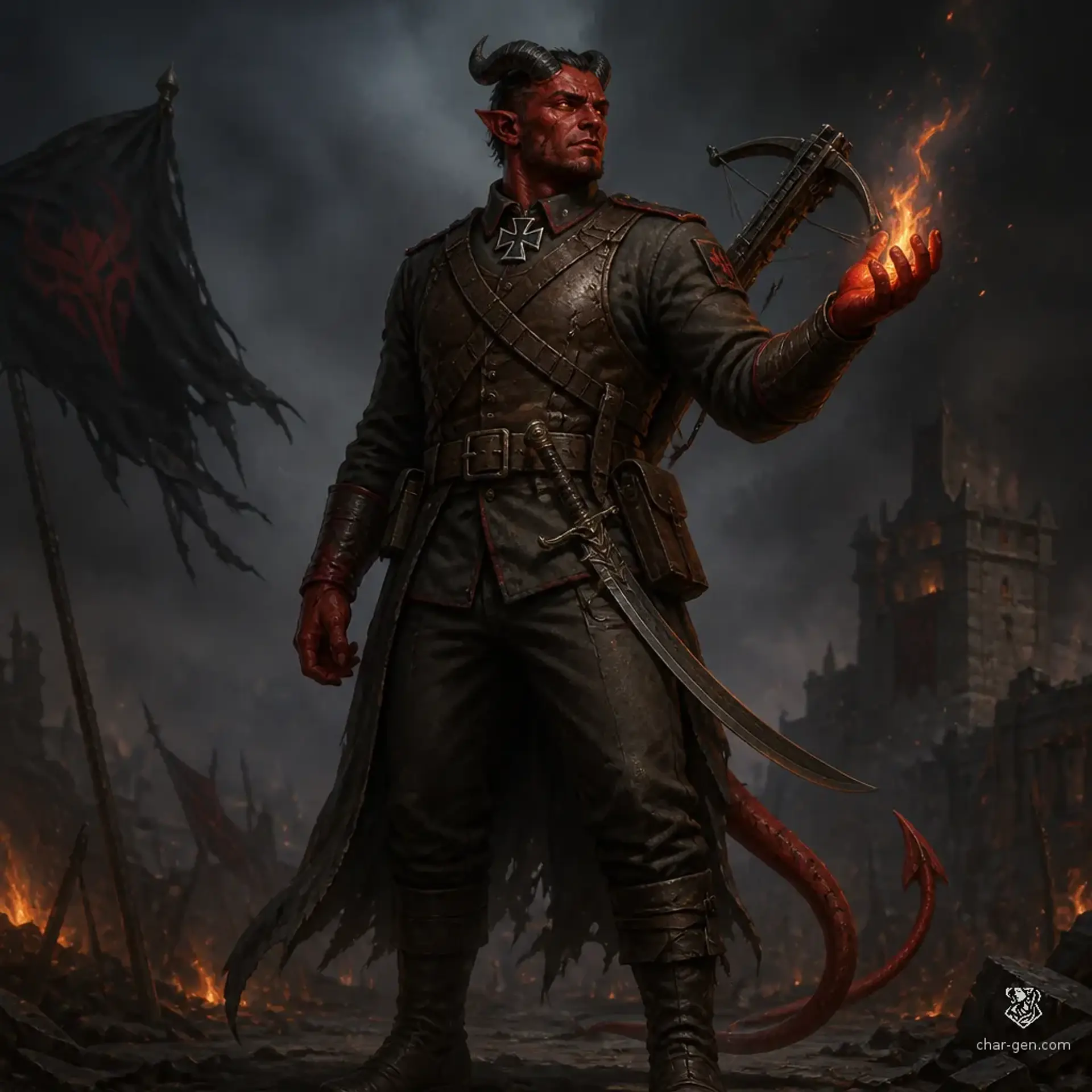 Varrek Ashmantle - AI-generated fantasy Character