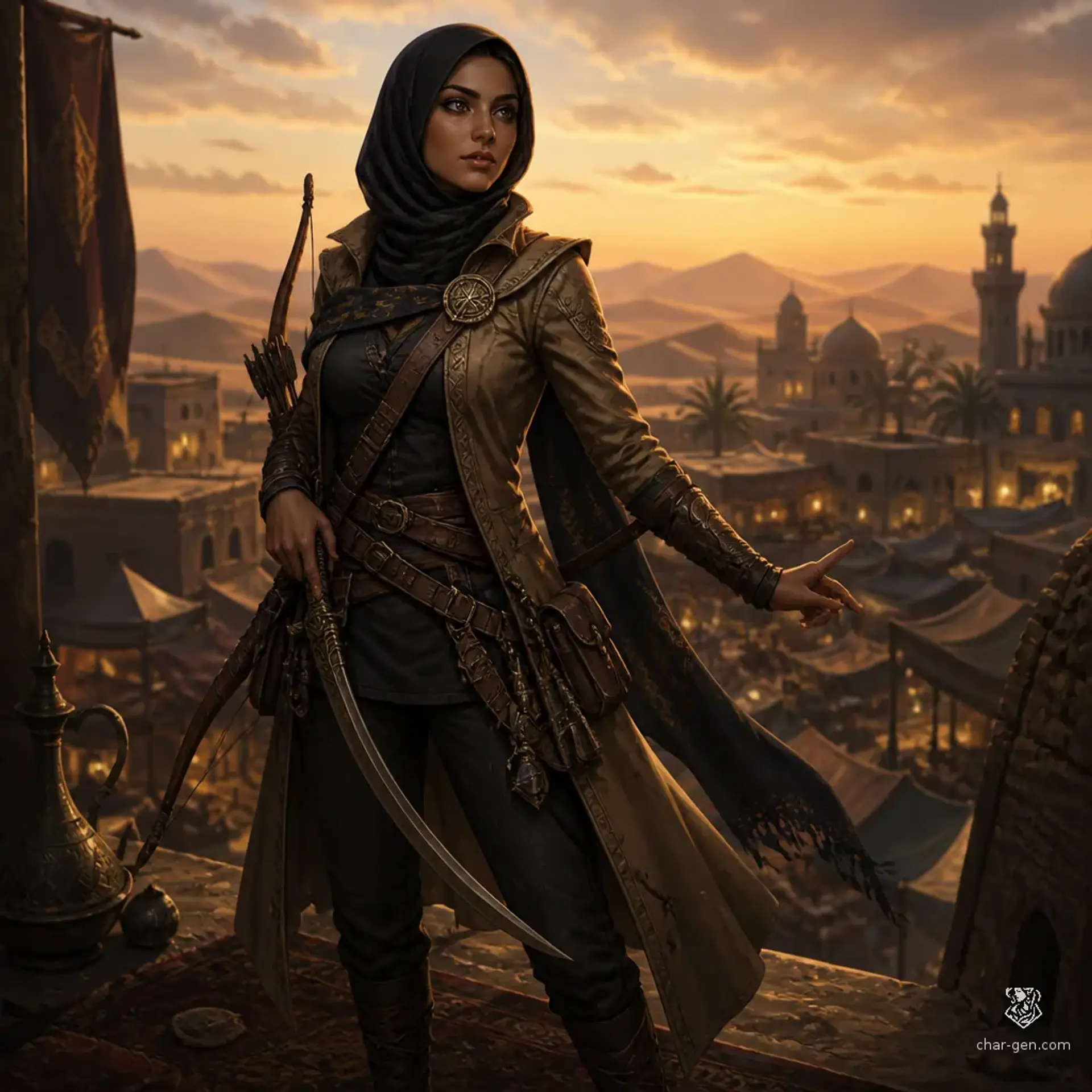 Nadira Qorqan - AI-generated fantasy Character