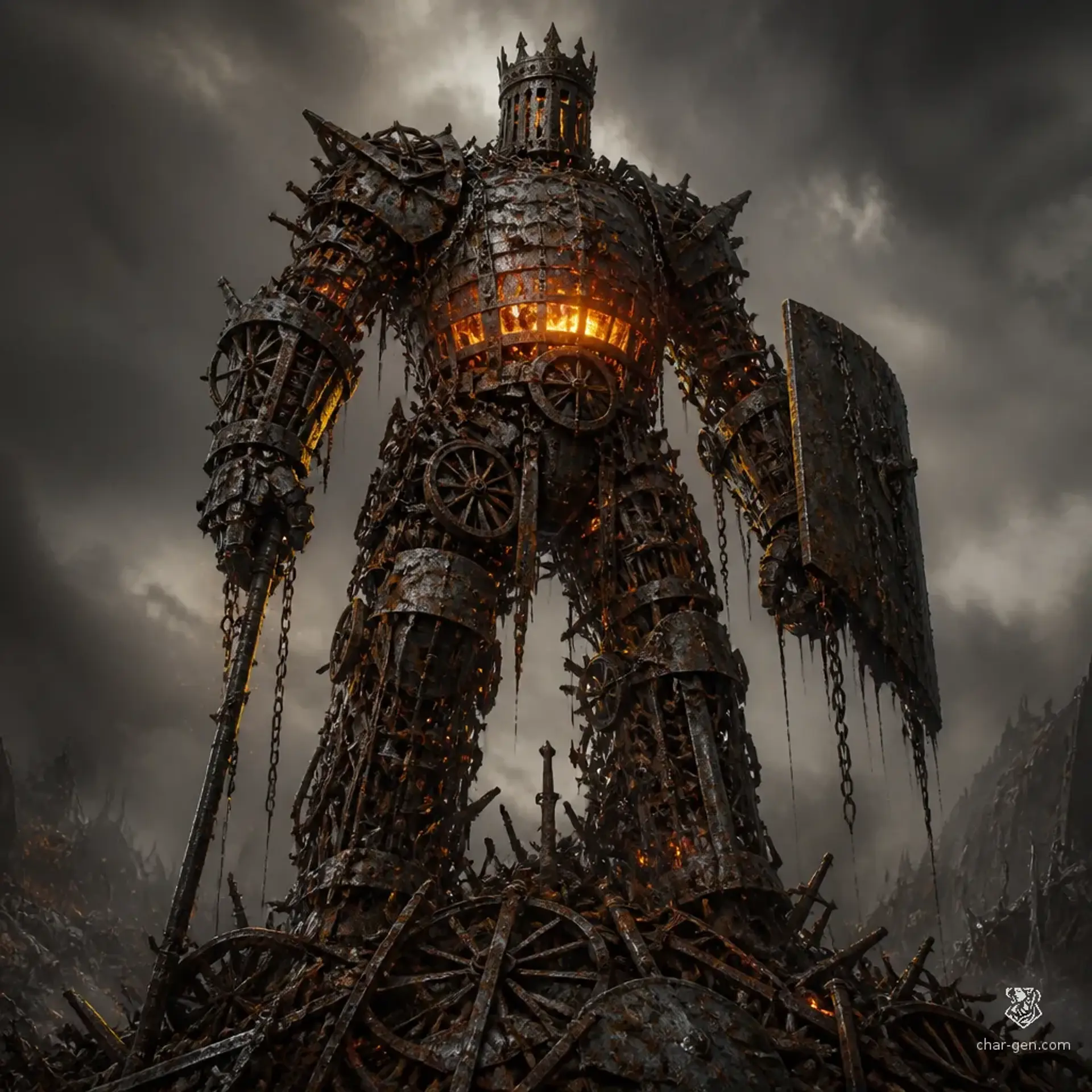 Scrap-King - AI-generated fantasy Monster