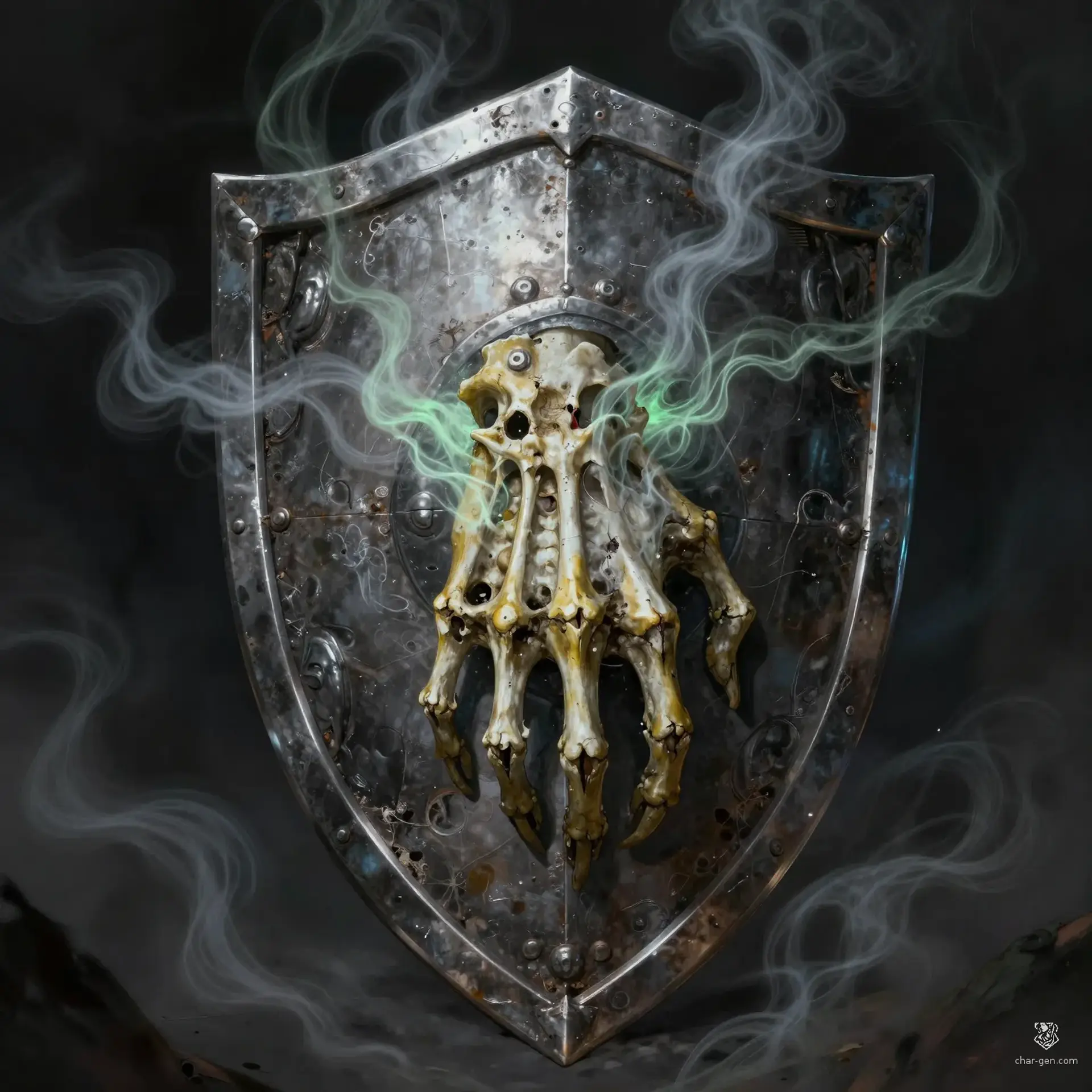 Aegis of the Pallid Hand - AI-generated fantasy Magic Item