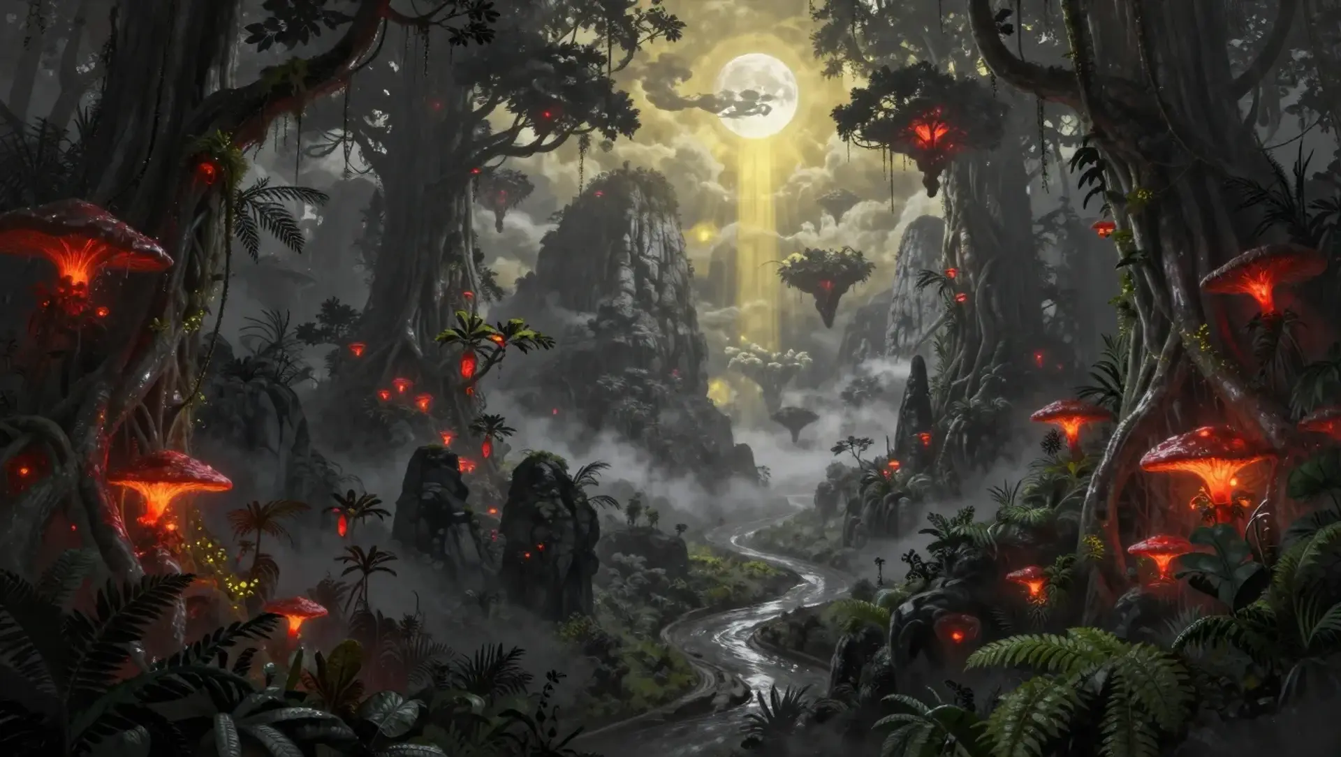 Aangorlushkita Jungle - AI-generated fantasy Region