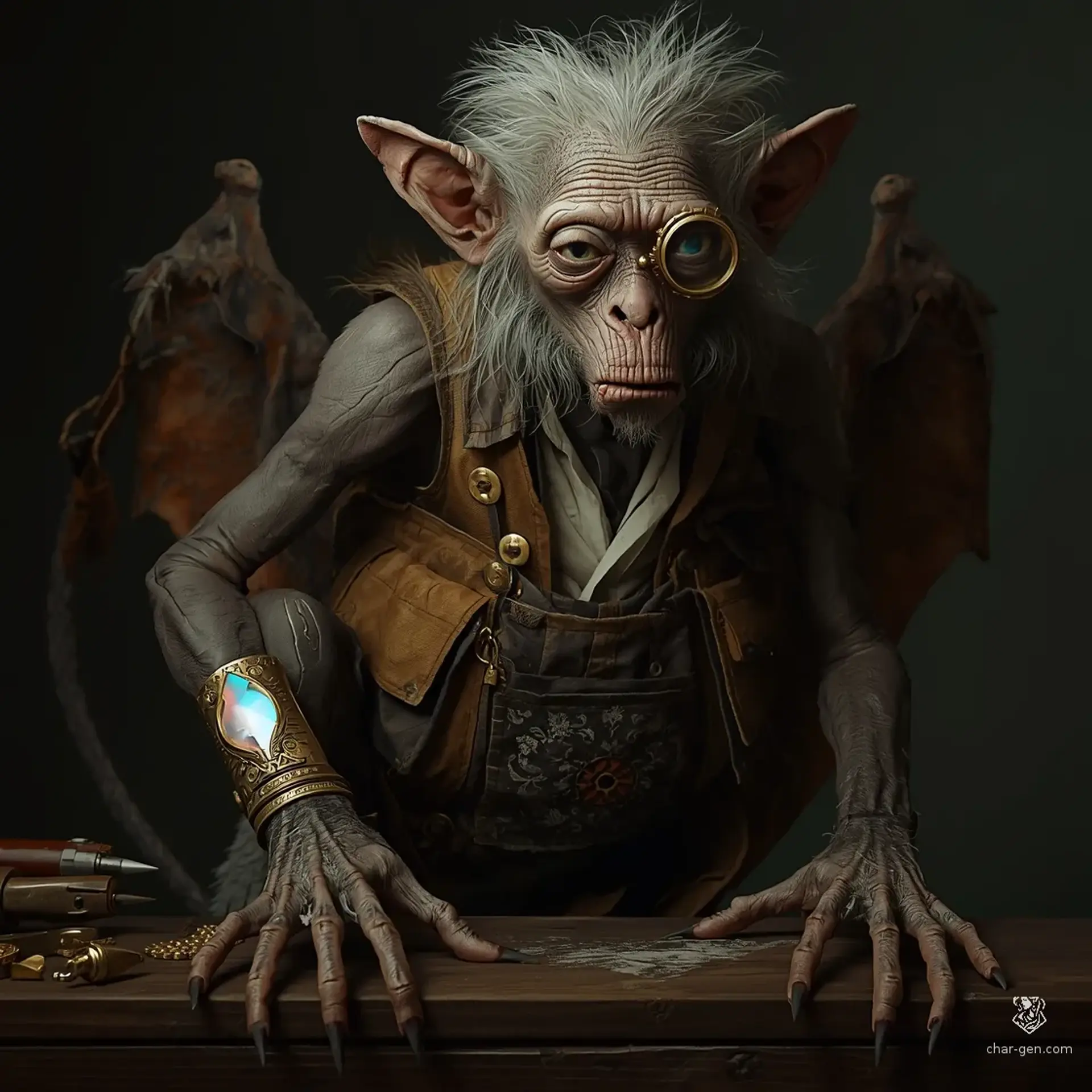 Kipchi the Sallow - AI-generated fantasy NPC
