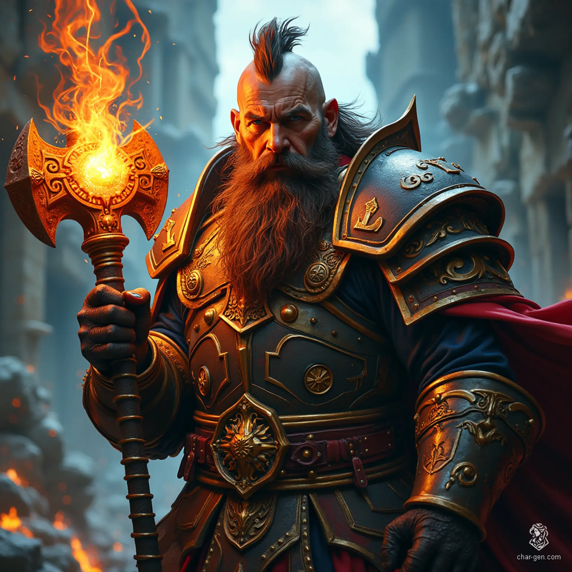 Dwarf Warlock generated with Flux.Pro