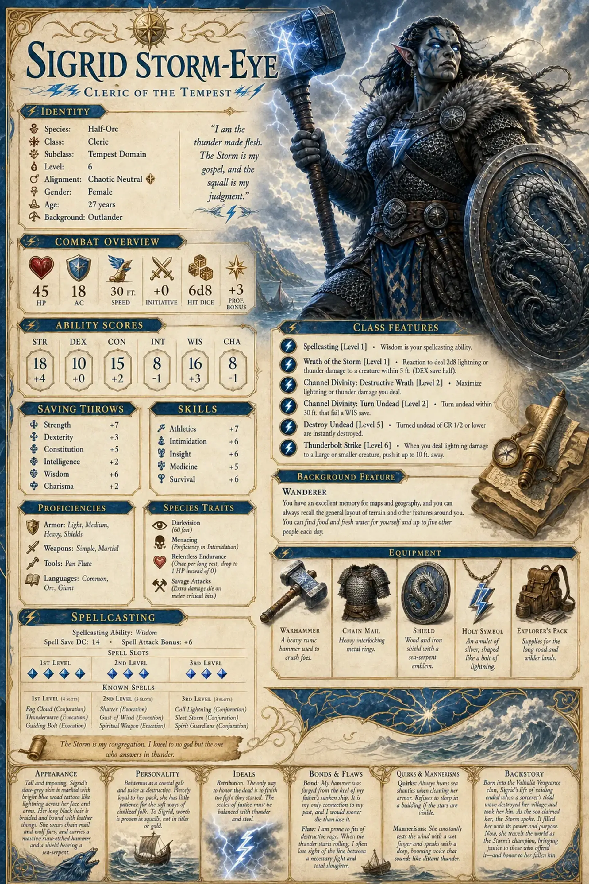 Character Sheet