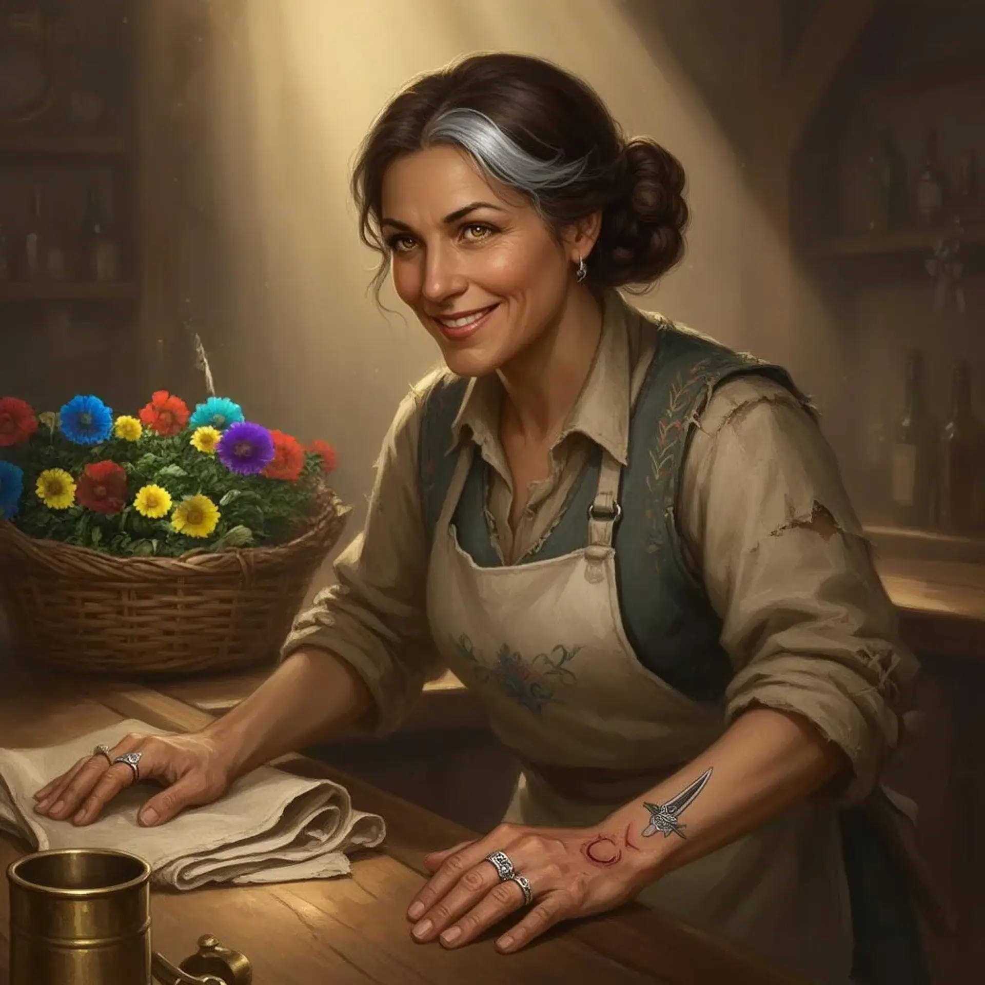 Marta Silverhand Corvoss - AI-generated fantasy NPC