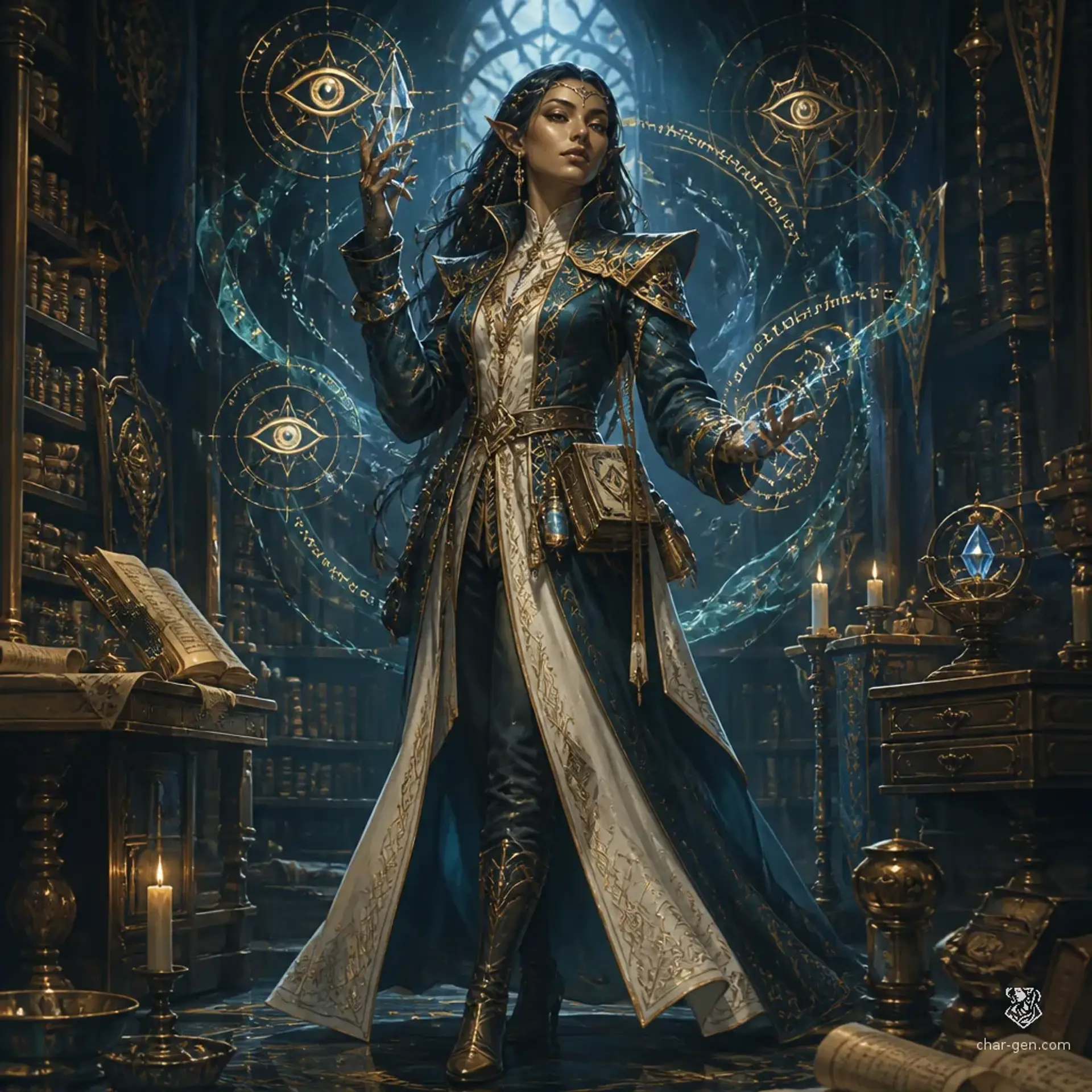 Sazhani Teyshara - AI-generated fantasy Character