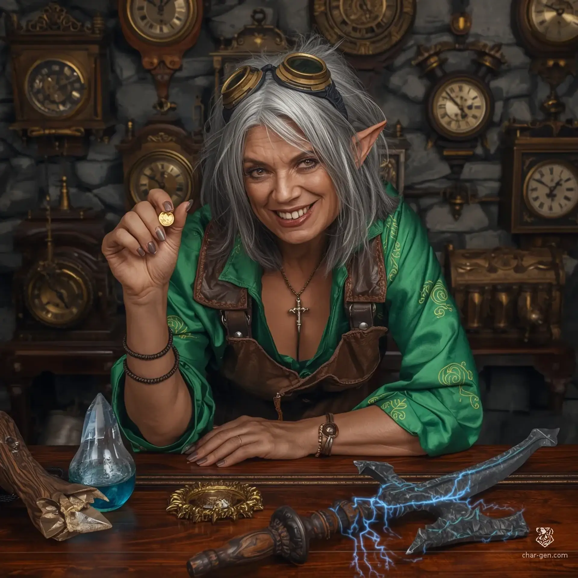 The Gilded Cog Magic Emporium - AI-generated fantasy Shop