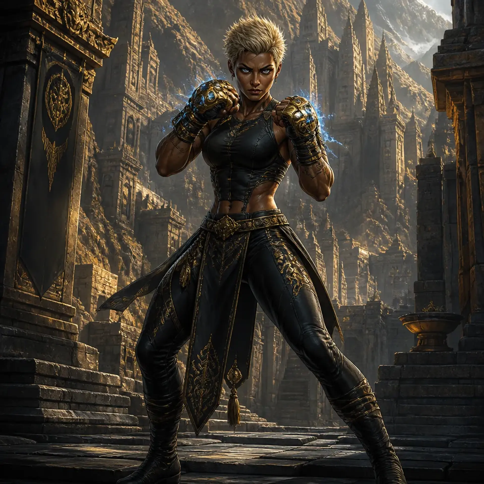 Selina "Hellcat" Thorne - AI-generated fantasy Character