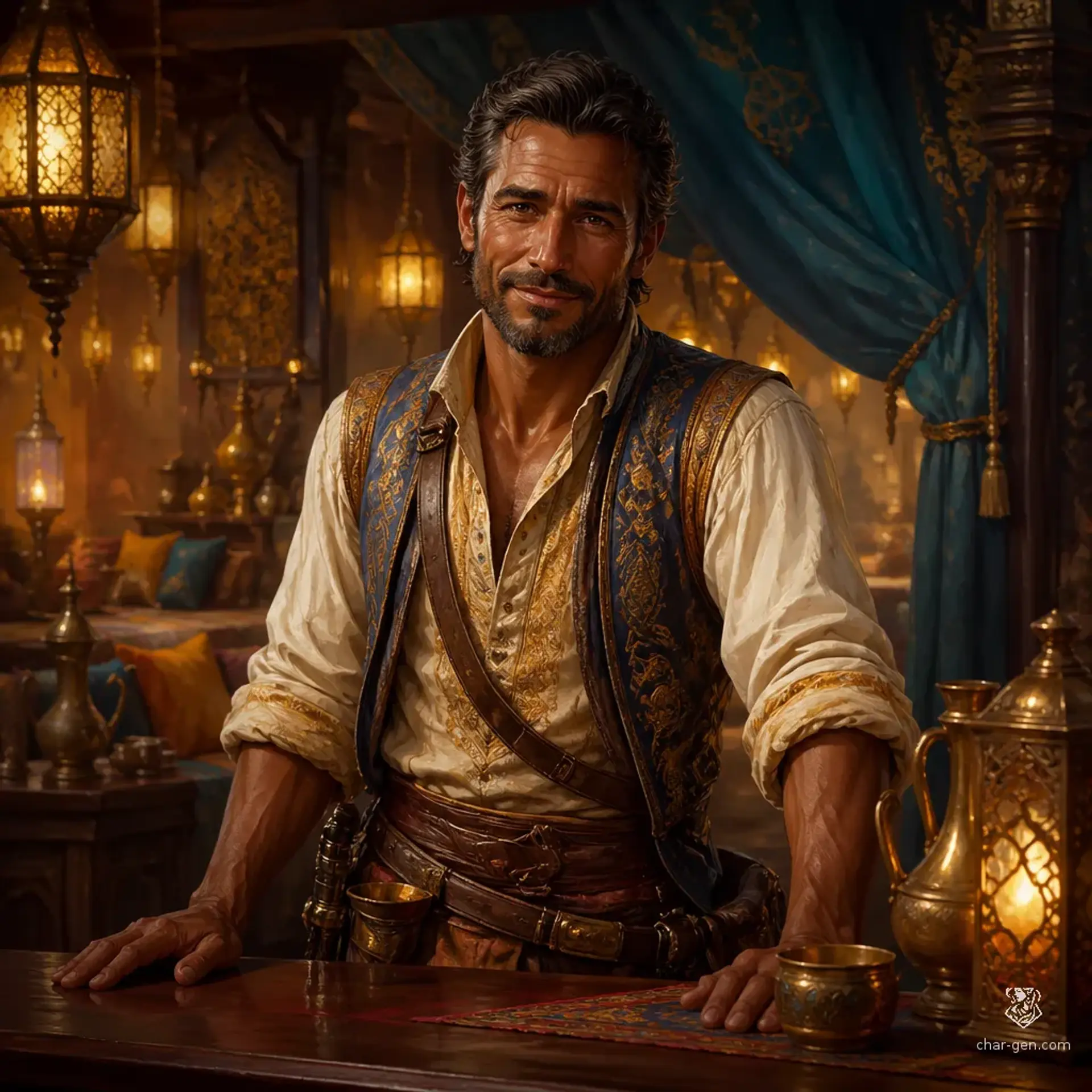 The Amber Silk - AI-generated fantasy Tavern