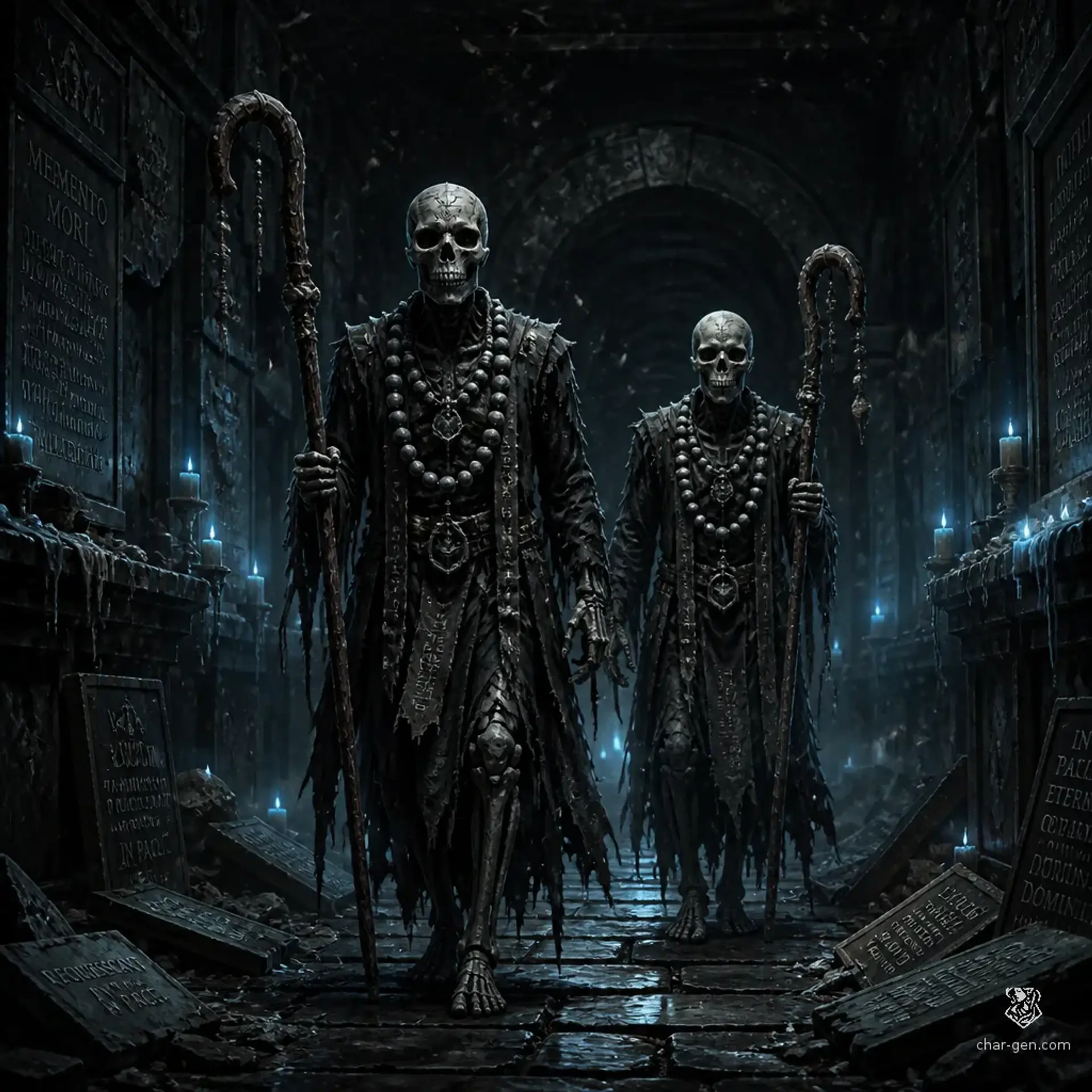 Skeletal Acolytes - AI-generated fantasy Monster