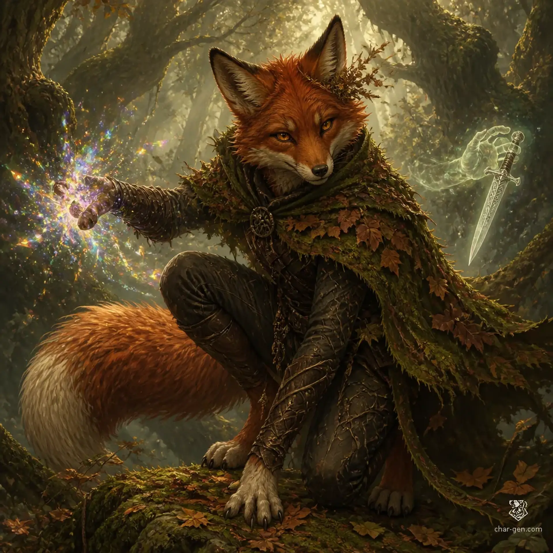 Finnegan the Moss-Tail - AI-generated fantasy Character