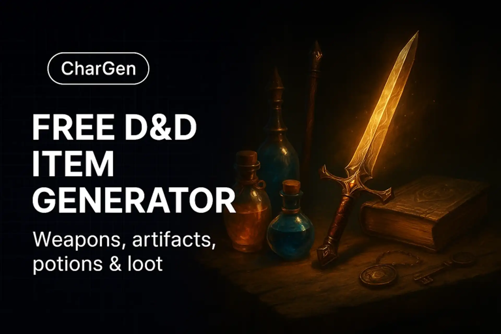 AI-generated fantasy weapons, armor, and artifact art