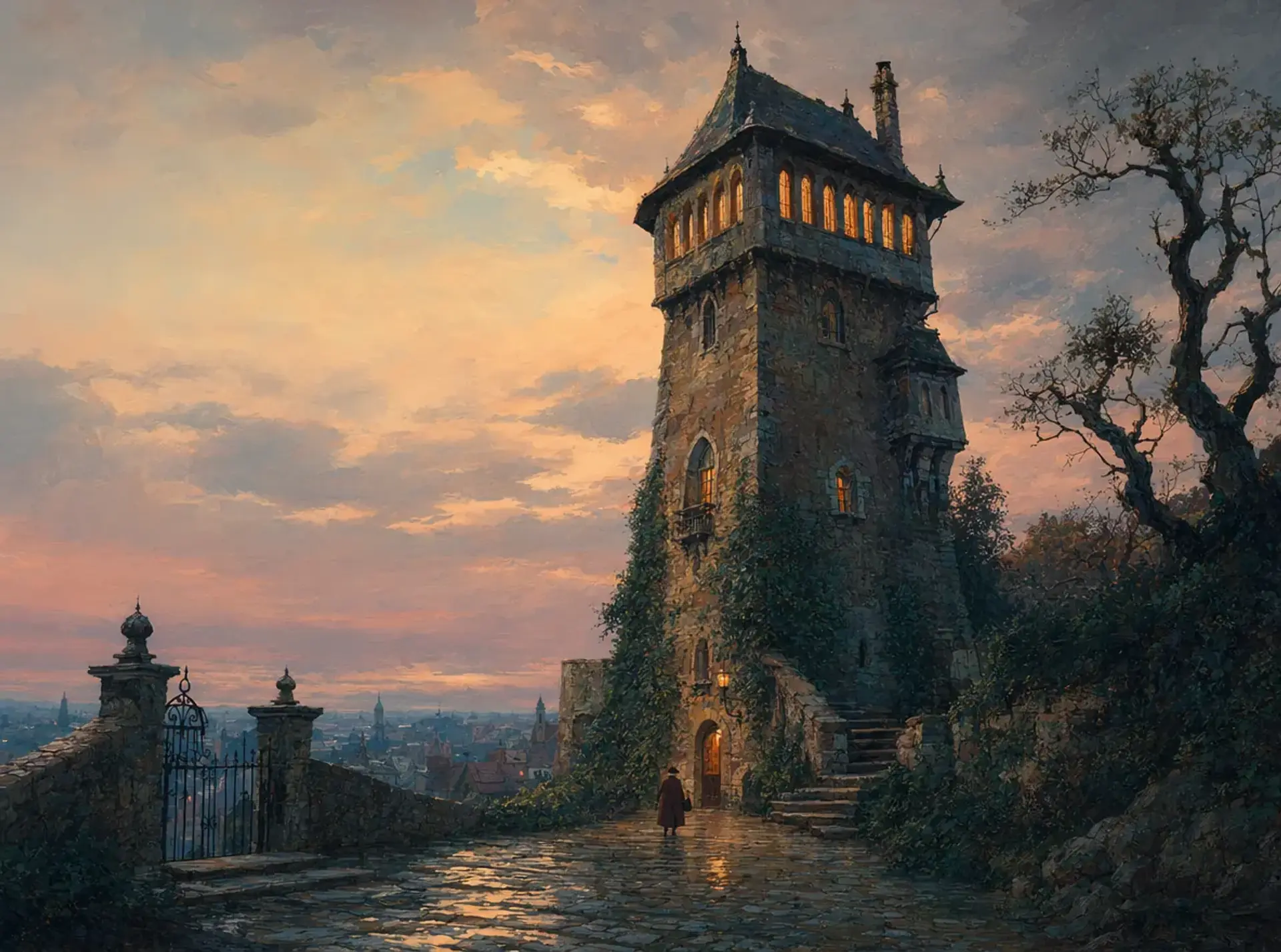 Building generator, painted vignette