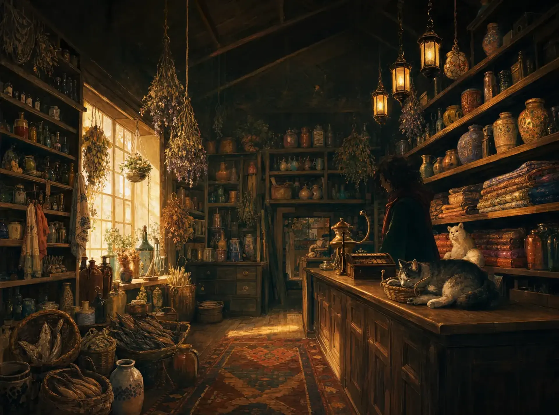 Shop generator, painted vignette
