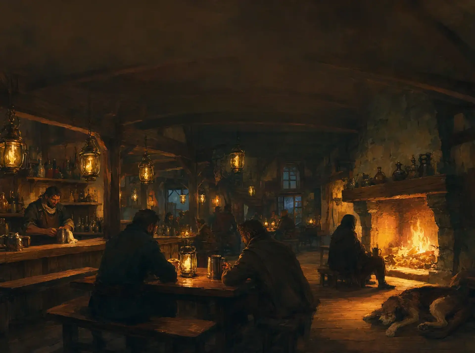 Tavern generator, painted vignette